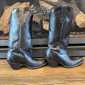 Tony Lama Black Cowboy Western Boot